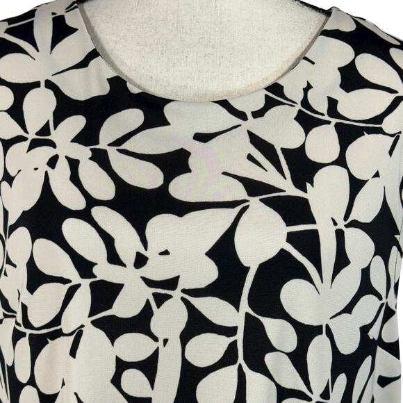 Liz Claiborne Large Top Floral Sleeveless Stretch Flared Hem Round Neck Multi - Picture 2 of 8